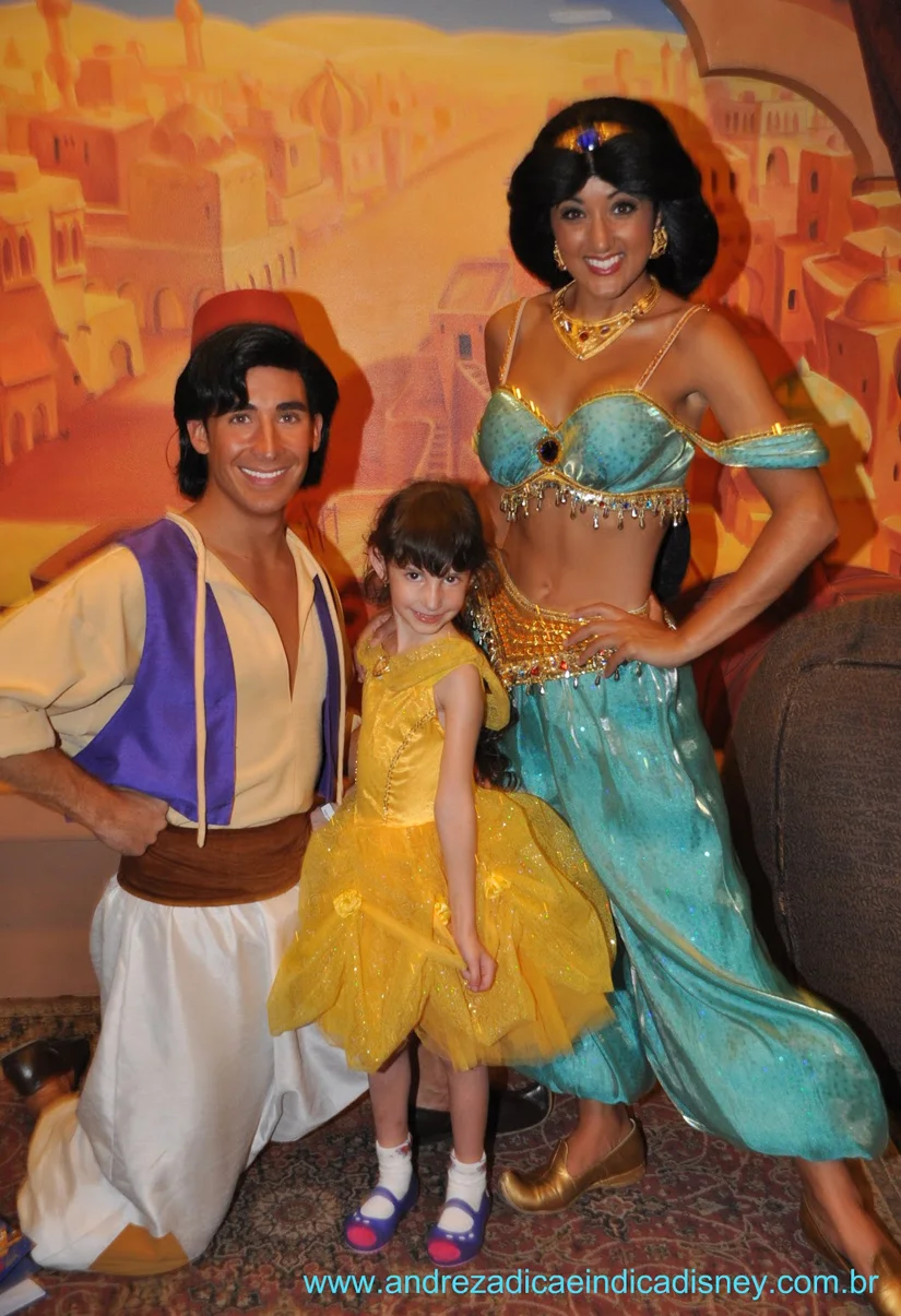 Onde encontrar os personagens Jasmine e Aladdin - Todos em Orlando Blog