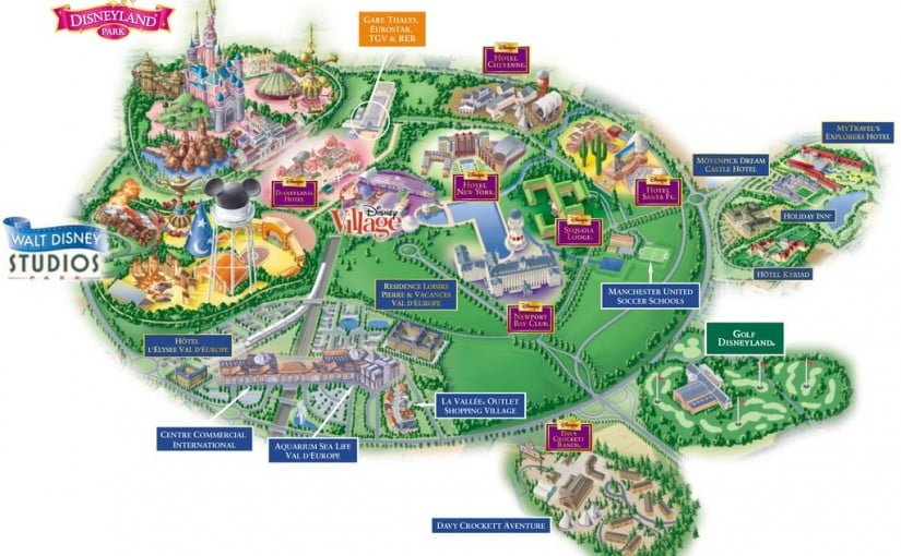 Mapa Complexo Disneyland Paris (Euro Disney) | Andreza ...