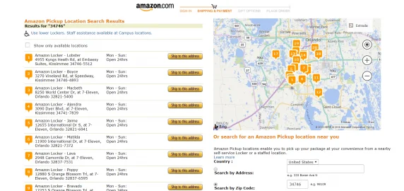 tela de pedido amazon locker