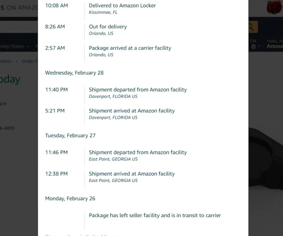 tela ratreio amazon locker