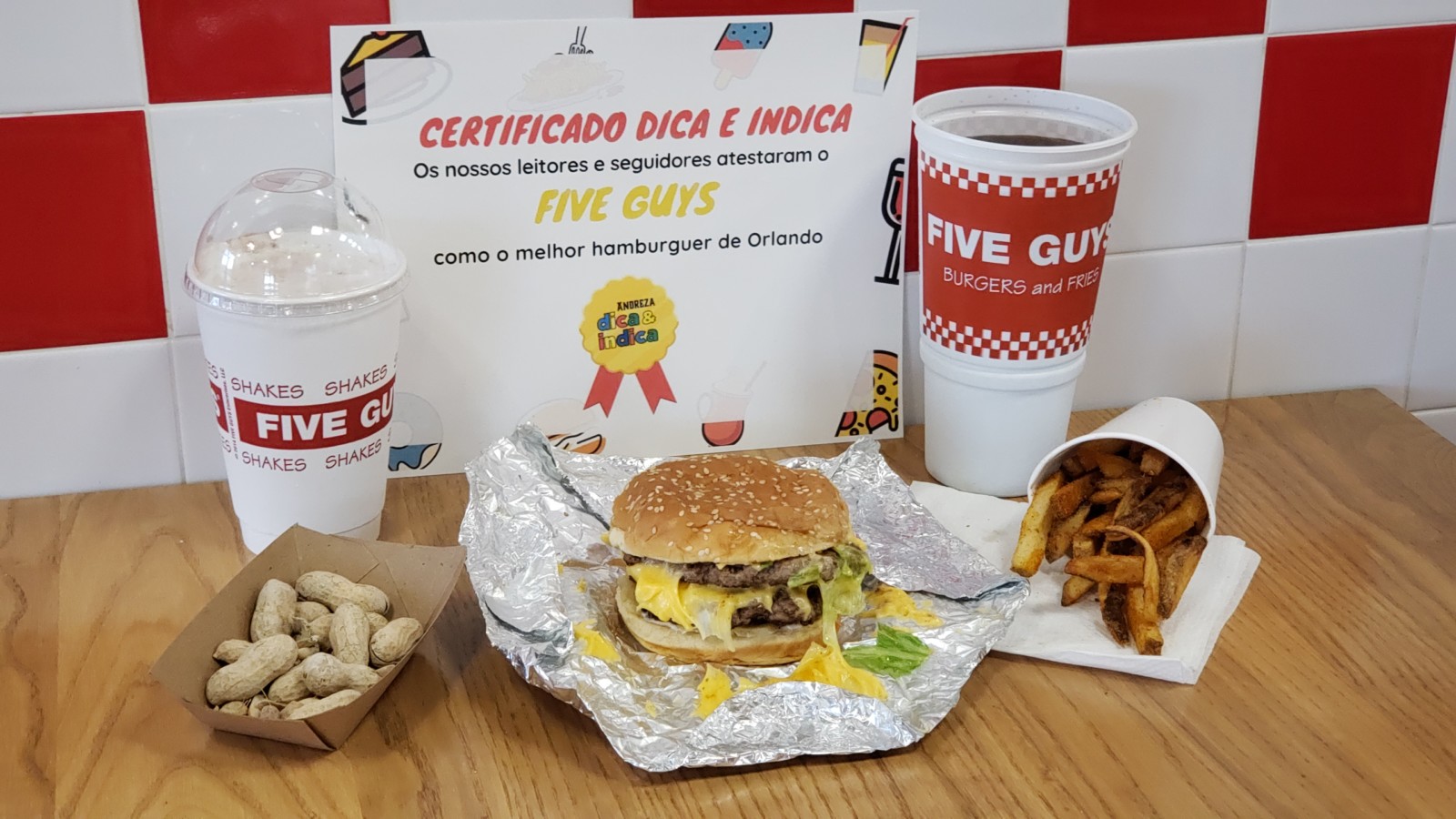 Melhor hamburguer de Orlando Five Guys Eleição Dica e Indica